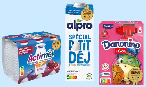 l'indicateur nutritionnel allant du A vert au E rouge va bientôt disparaître des boissons lactées et végétales du groupe Danone